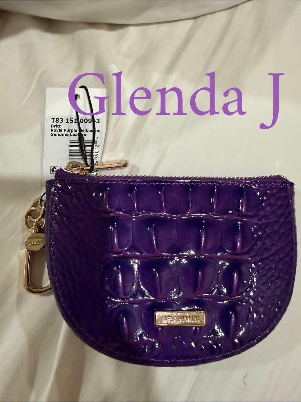 Brahmin  Purple Britt Coin Pouch